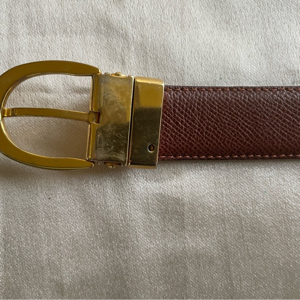 Gorgeous! Brioni Mens Reversible Leather Black/ Brown Belt